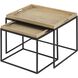 Akin 24 X 18 inch Natural with Black Accent Table, Set of 2