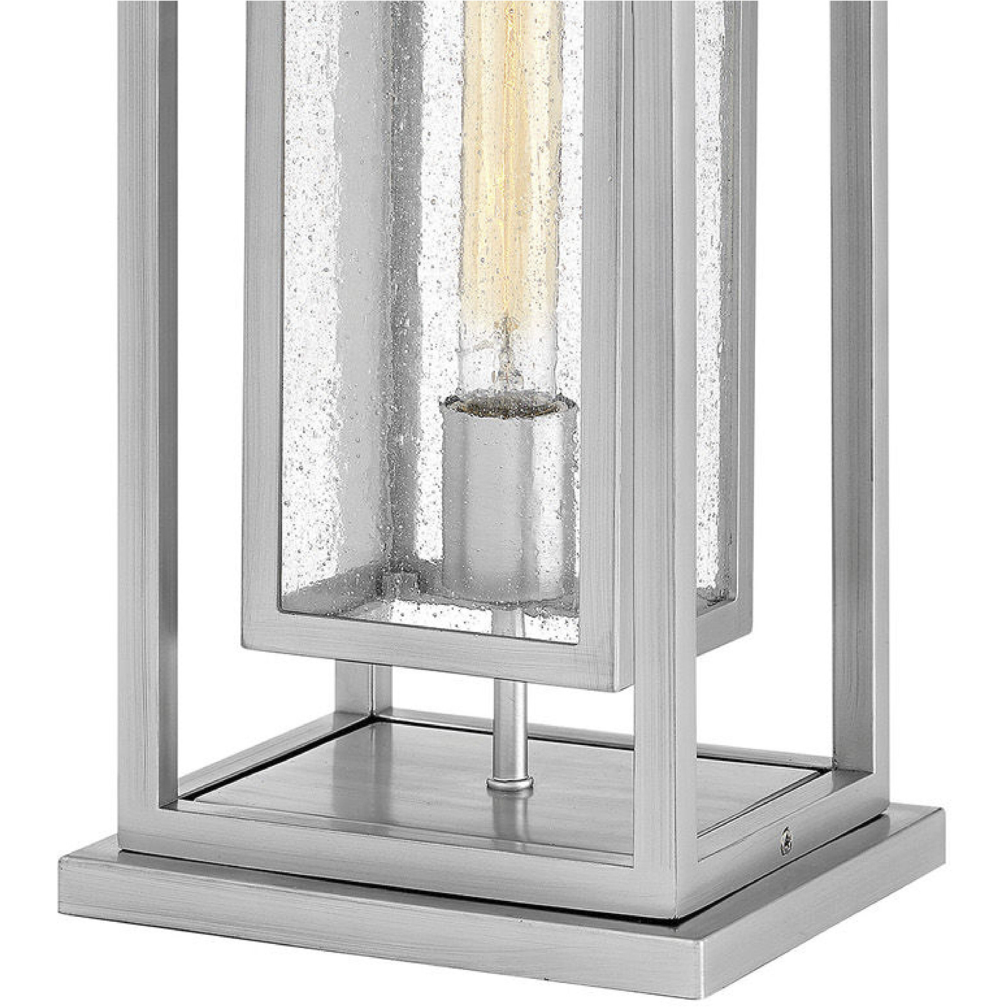 Coastal Elements Republic 1 Light 16.5 inch Satin Nickel Outdoor Pier Mount Lantern in Non-LED, Estate Series