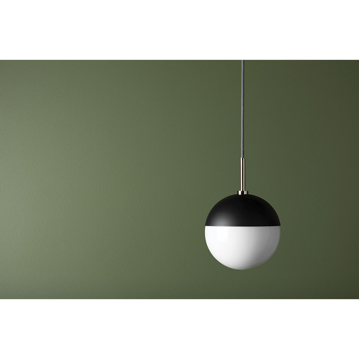 Renee 1 Light 7 inch Polished Nickel / Black Pendant Ceiling Light