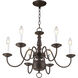 Williamsburgh 6 Light 24 inch Bronze Chandelier Ceiling Light