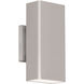 Edgey LED 10 inch Brushed Aluminum Outdoor Wall Light in 3000K, dweLED