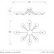 Zamora 8 Light 42 inch Antique Brass Flush Mount Ceiling Light