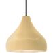 Radiance 1 Light 11.5 inch Muted Yellow and Matte Black Pendant Ceiling Light