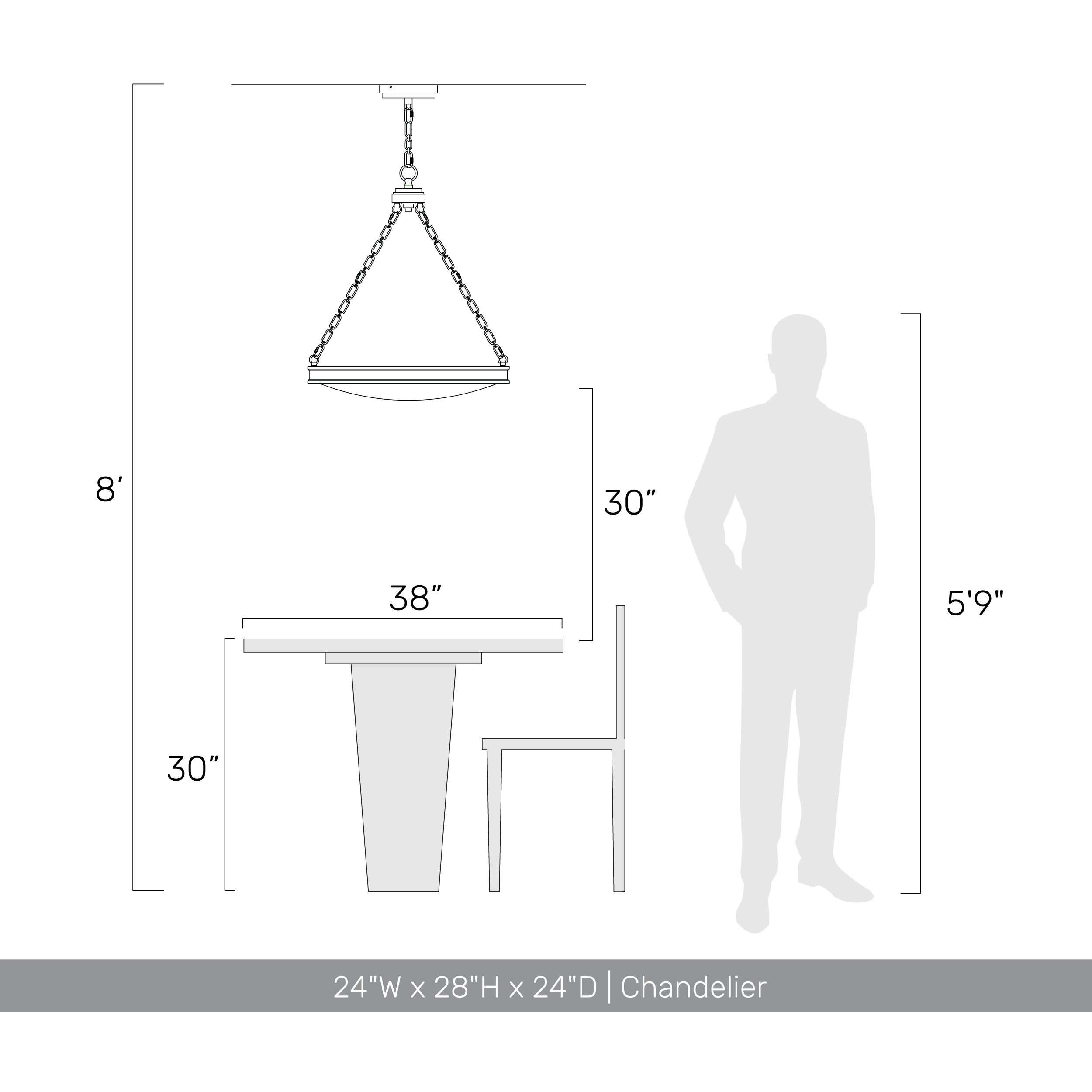 Cameron 1 Light 24 inch Polished Nickel Pendant Ceiling Light