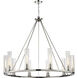 Beau 10 Light 46 inch Polished Nickel Chandelier Ceiling Light