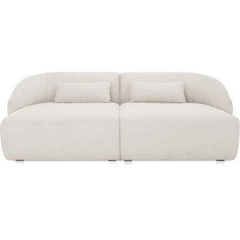 Amelia White Modular Sectional, Double Chaise