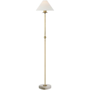 Chapman & Myers Caspian 51.75 inch 6.50 watt Antique-Burnished Brass and Alabaster Floor Lamp Portable Light, Medium