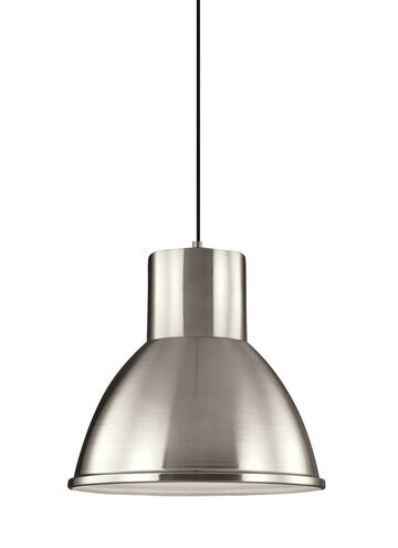 Division Street 1 Light 15 inch Brushed Nickel Pendant Ceiling Light