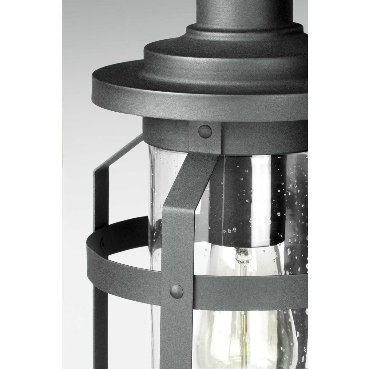 Haslett 1 Light 8 inch Textured Black Outdoor Hanging Lantern