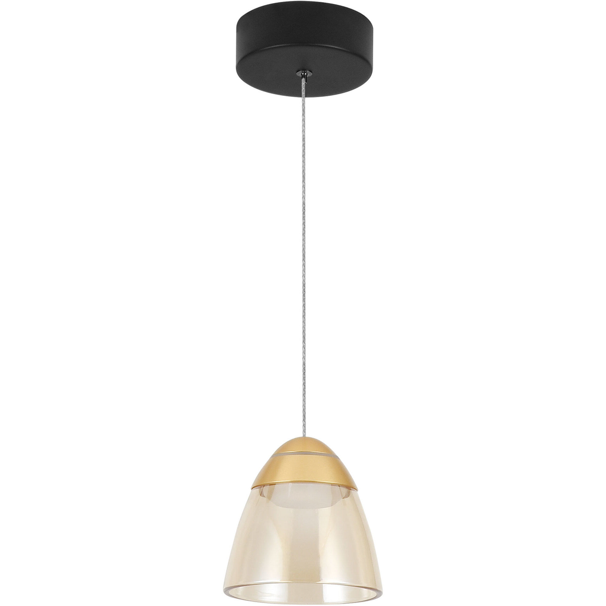 Roma Series 5 inch Black/Gold Pendant Ceiling Light, Artisan Collection