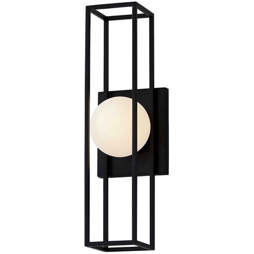 Fusion Collection - Float Family LED 18 inch Matte Black Outdoor Wall Sconce