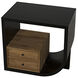 Burton 30 X 28 inch Hand Rubbed Black Side Table, Right