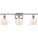 Ballston Fenton LED 26 inch Polished Nickel Bath Vanity Light Wall Light in Matte White Glass, Ballston