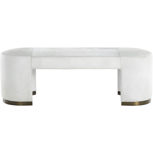 Lucius Antique Brass / Natural Ivory Hide Bench