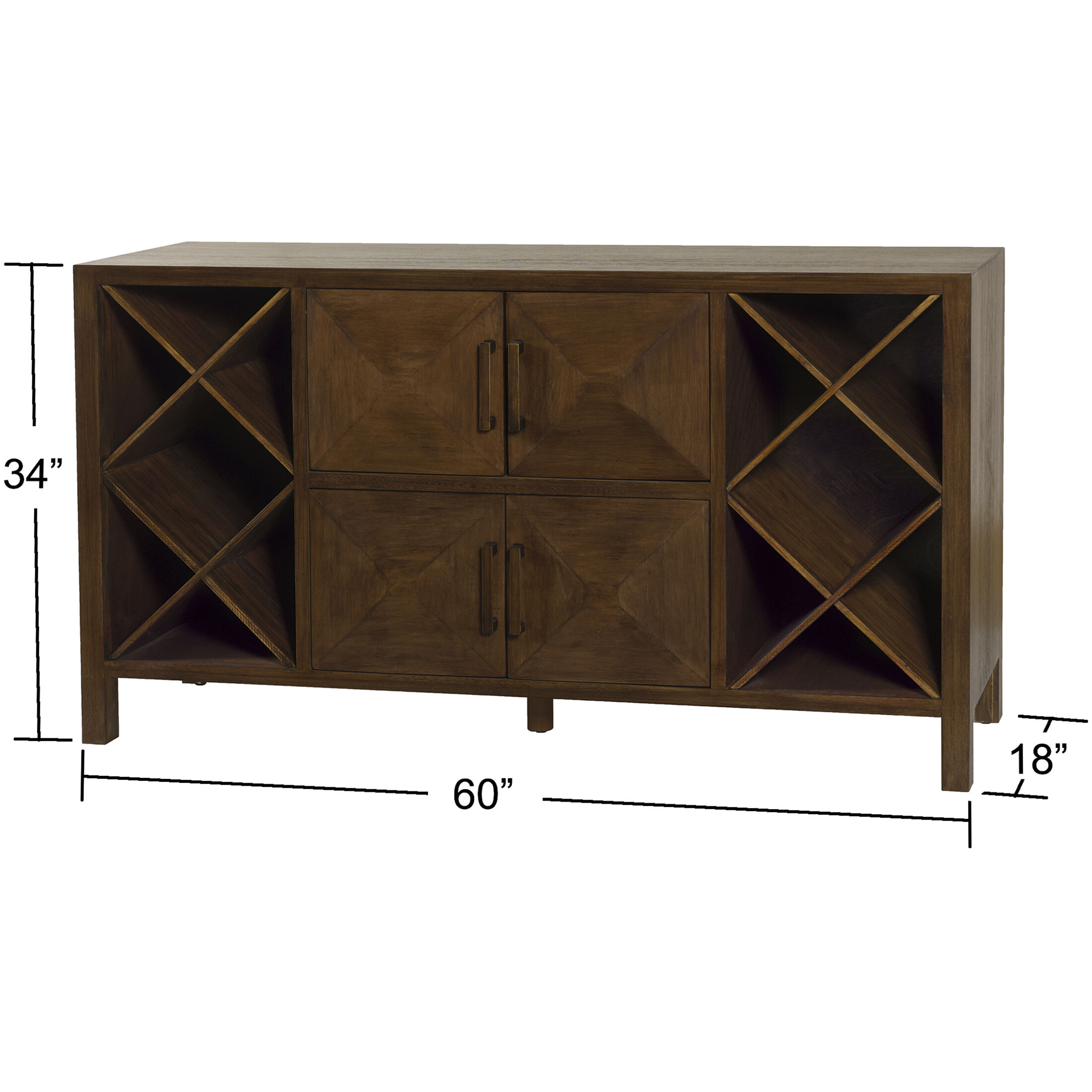 Cameron Walnut and Taupe Cabinet