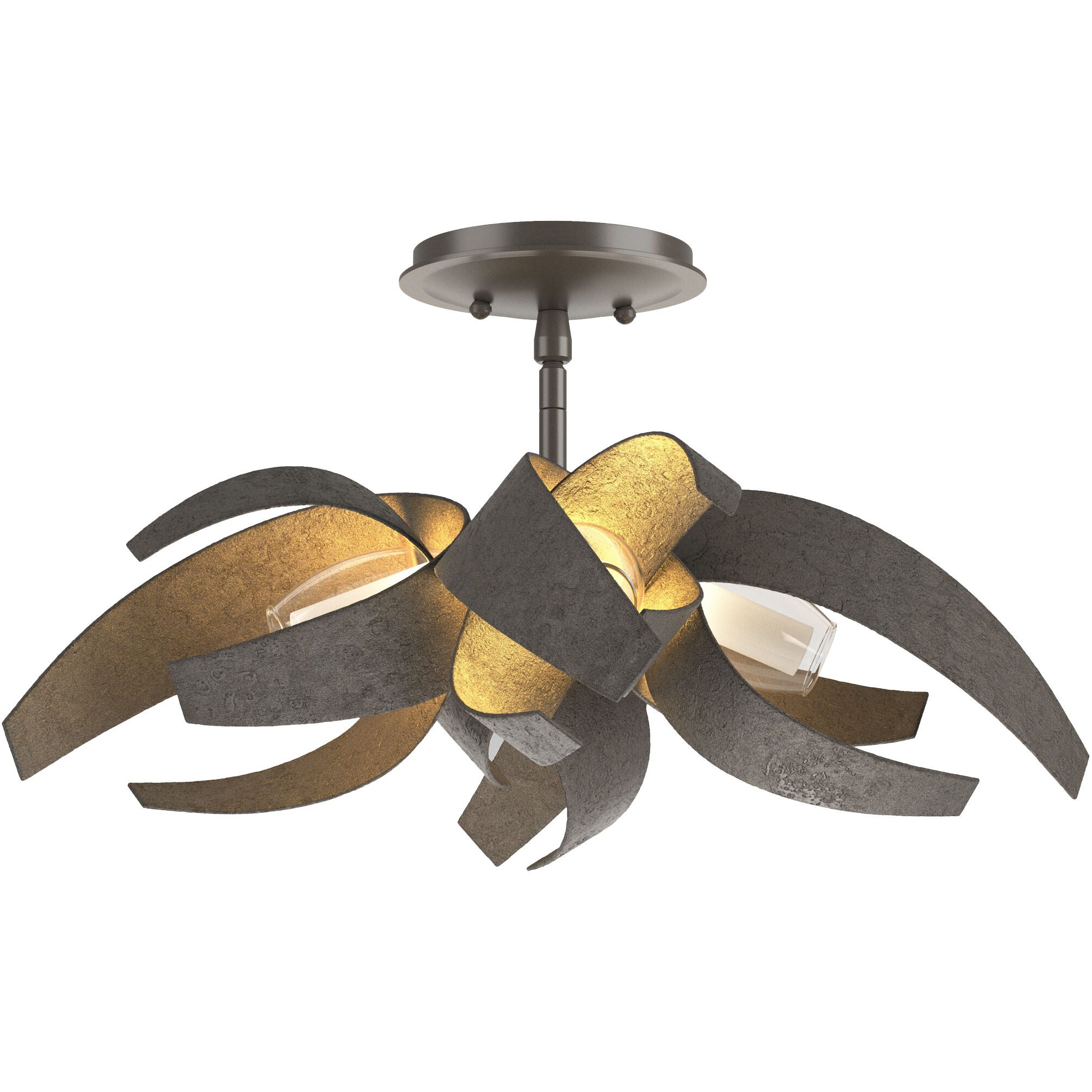 Corona 4 Light 19.6 inch Dark Smoke Semi-Flush Ceiling Light