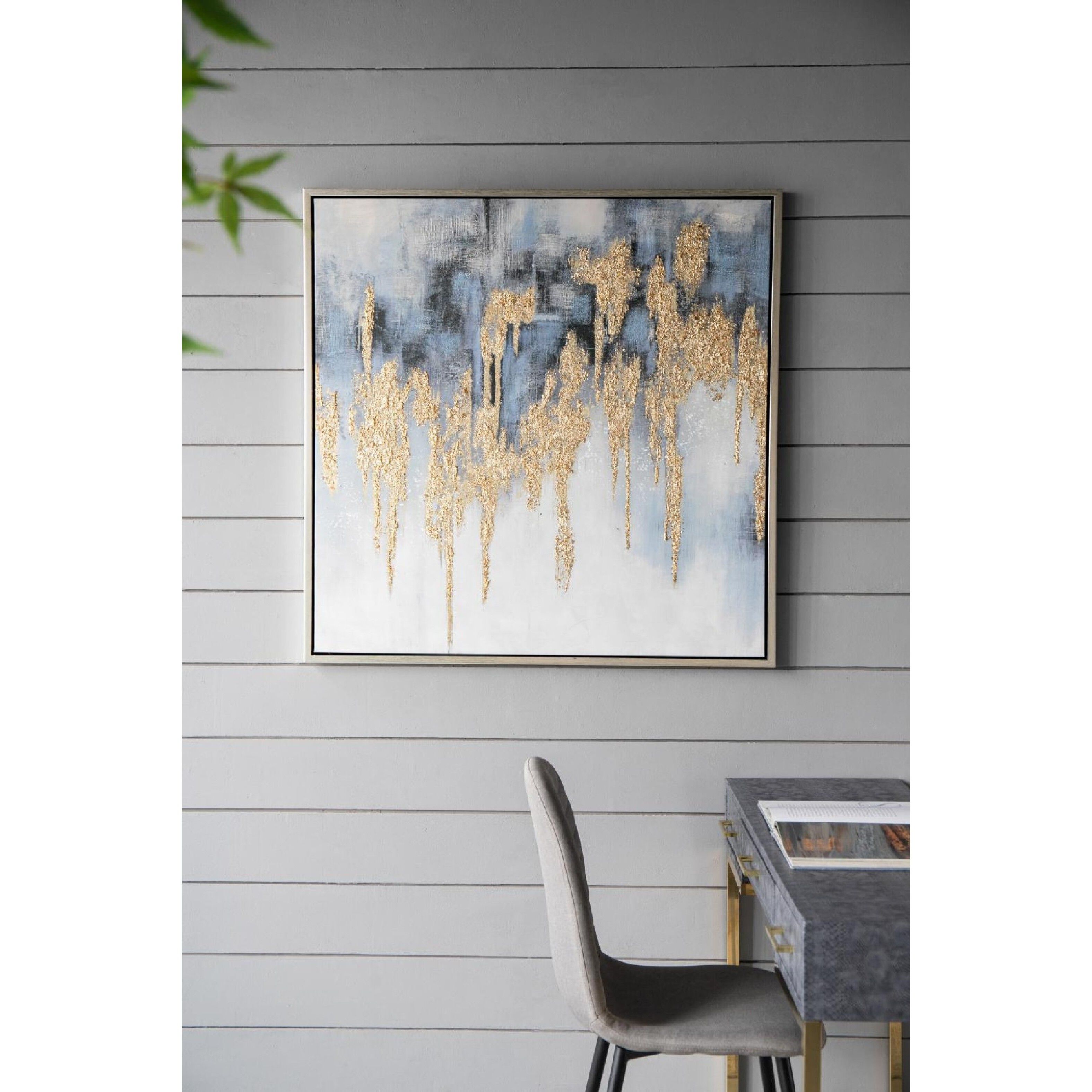 Anita Gray/Gold/Blue Wall Art