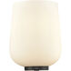 Remy 1 Light 5.25 inch Matte Black Mini Pendant Ceiling Light in White Glass