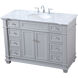 Wesley 48 X 21.5 X 35 inch Grey Vanity Sink Set in Gray