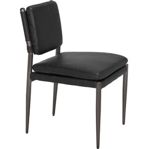 Elvis Steel Gray Powder Coat and Ebony Black Dining Chair