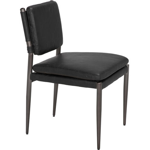Elvis Steel Gray Powder Coat and Ebony Black Dining Chair