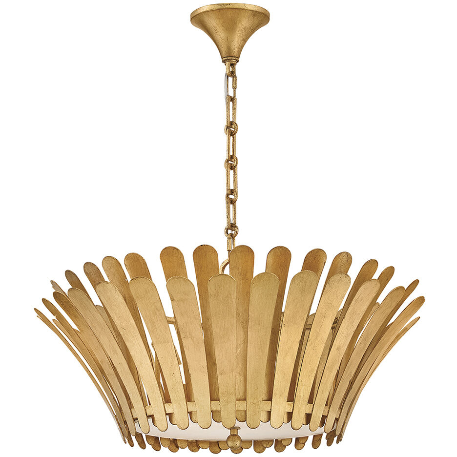 Reina 3 Light 25.5 inch Distressed Brass Chandelier Ceiling Light