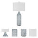 Inveruno 30 inch 150.00 watt Aqua Grey Table Lamp Portable Light