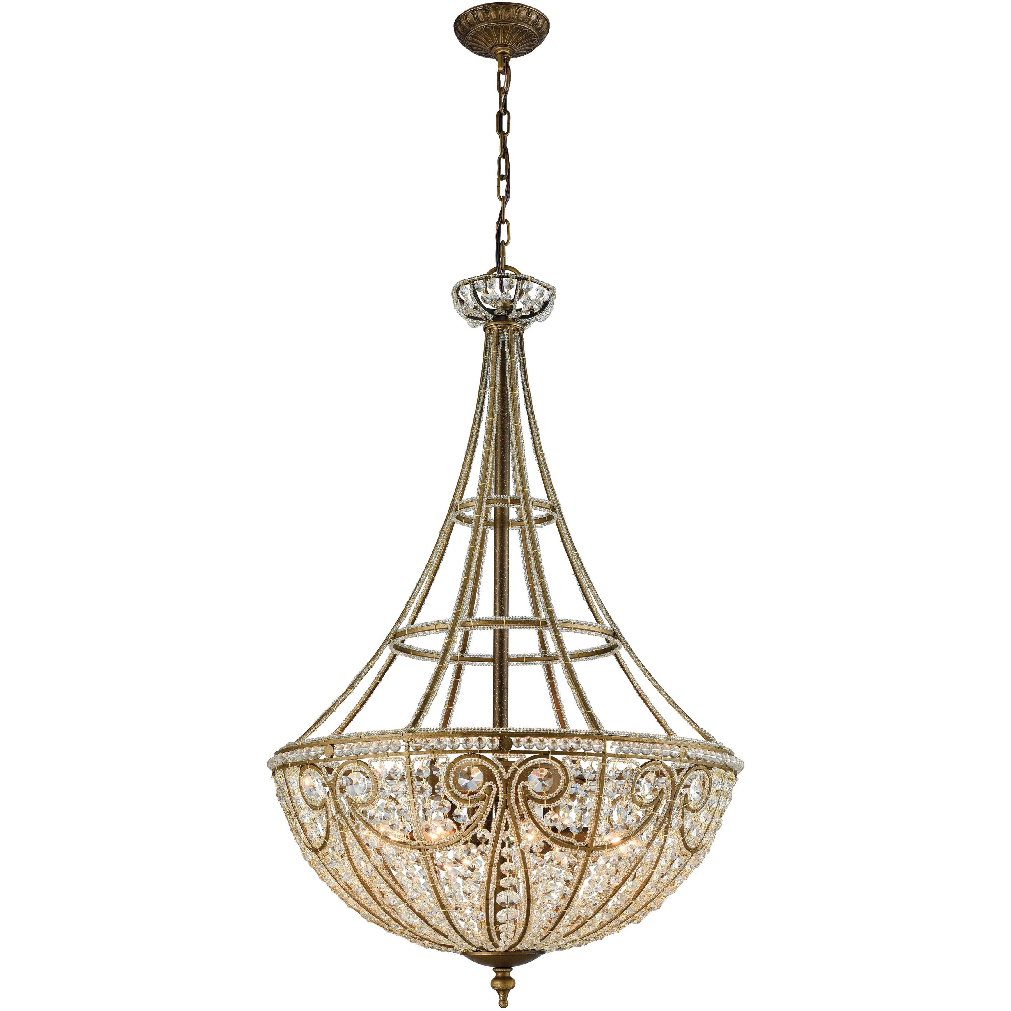 Elizabethan 8 Light 22 inch Dark Bronze Chandelier Ceiling Light