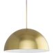 Perimeter 1 Light 23.62 inch Brushed Gold Pendant Ceiling Light