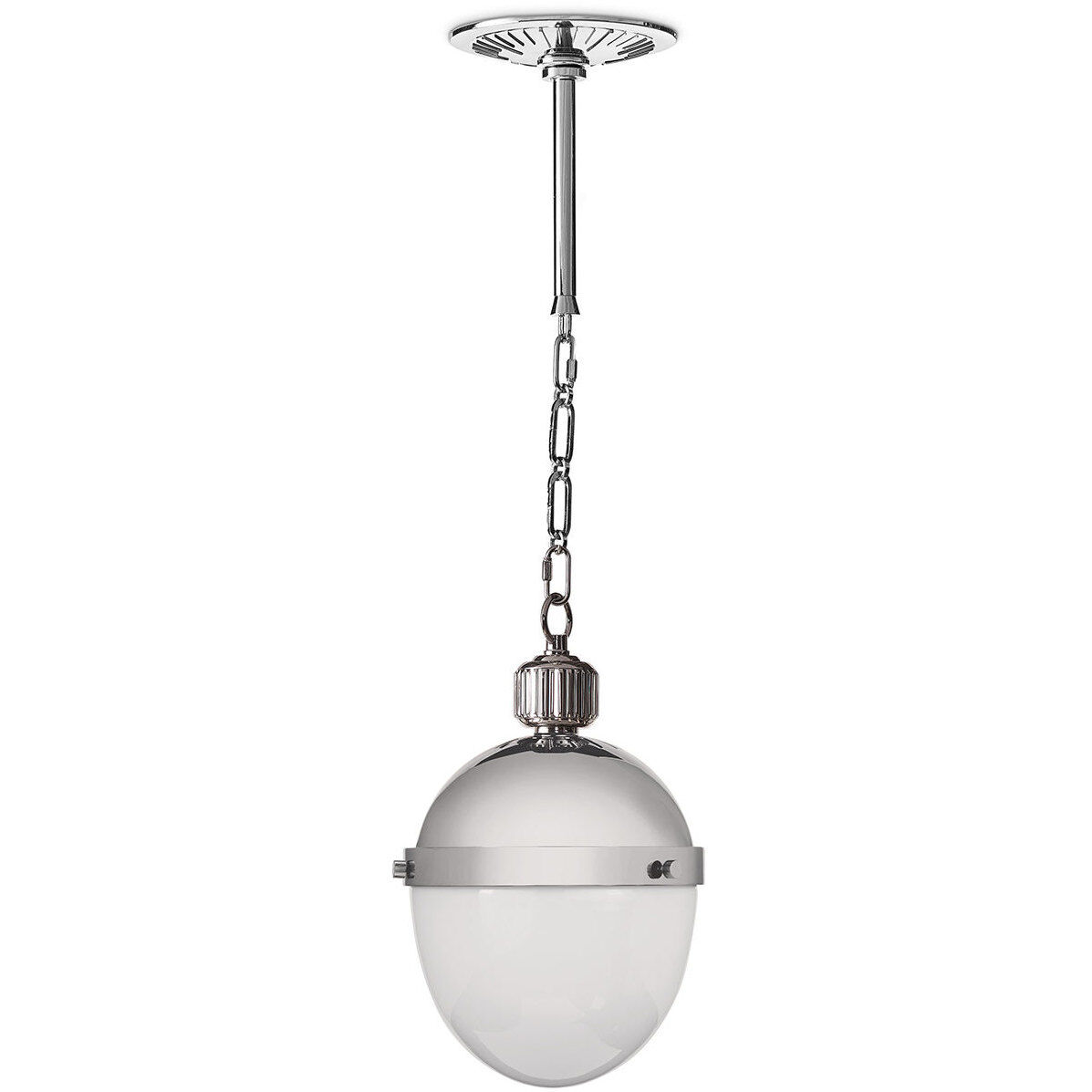 Otis 1 Light 8.5 inch Polished Nickel Pendant Ceiling Light, Small