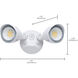 Brentwood LED 4.29 inch White Outdoor Security Light