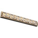 Tessera LED 38 inch Novel Brass with Licorice Vanity Light Wall Light