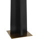 Calyx 71 inch 28 watt Black and Antique Brass Torchiere Floor Lamp Portable Light