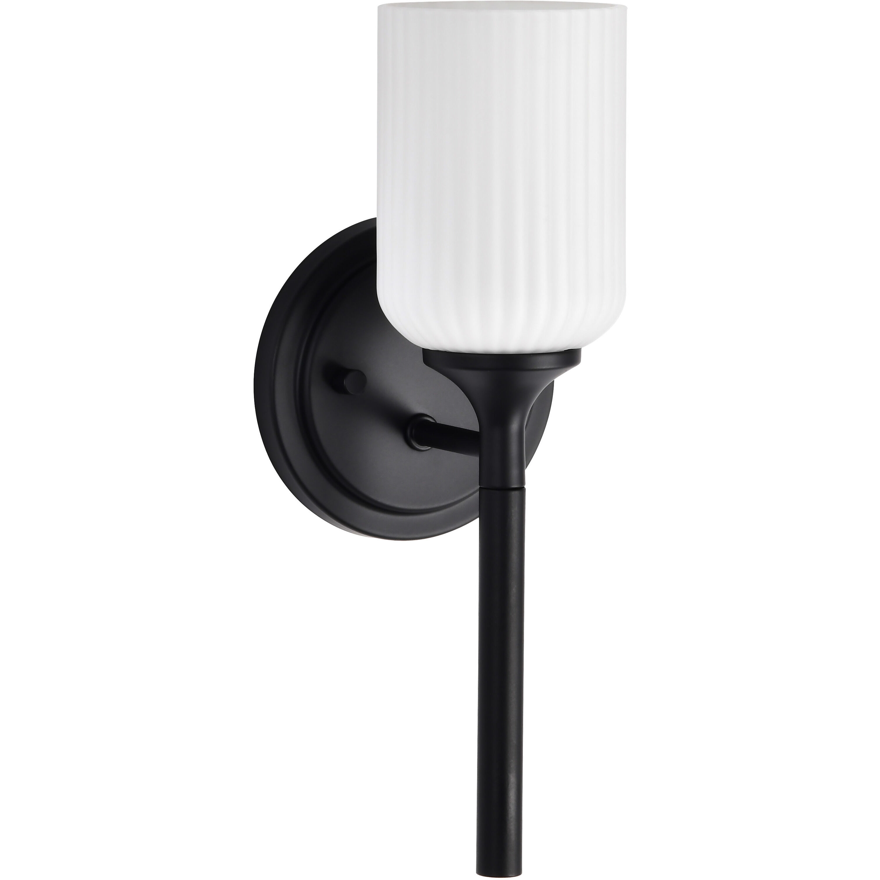 Solara 5 inch Matte Black Vanity Wall Light