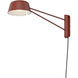 Ray 6.25 inch 9.00 watt Oxide Red Wall Lamp Wall Light
