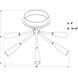 Ellis LED 16.25 inch Matte Black and Satin Brass Semi-Flush Mount Ceiling Light