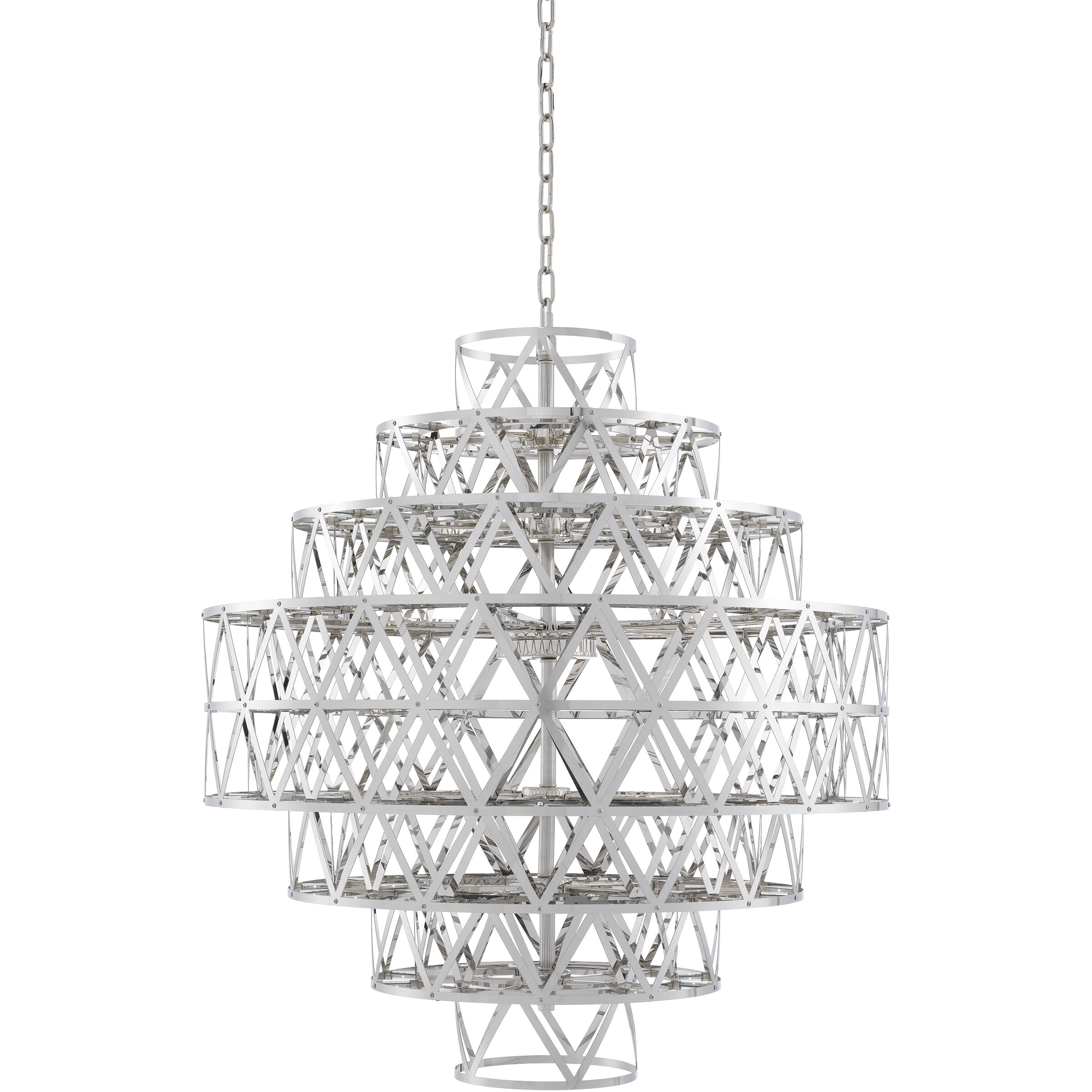 Clinton 160 Light 32.28 inch Nickel Chandelier Ceiling Light