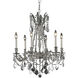 Rosalia 6 Light 23 inch Pewter Dining Chandelier Ceiling Light in Clear, Royal Cut