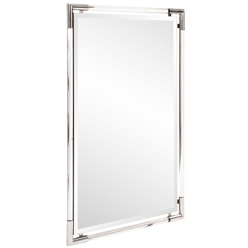 Elsie 39 X 27 inch Clear Acrylic with Stainless Steel Accents Wall Mirror