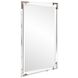 Elsie 39 X 27 inch Clear Acrylic with Stainless Steel Accents Wall Mirror