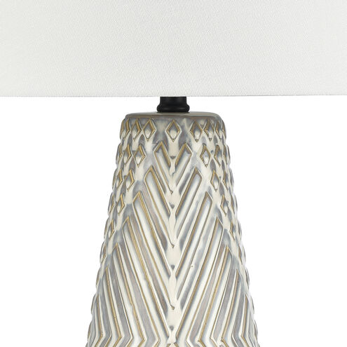 Whitland 30 inch 150.00 watt Gray Glazed with Matte Black Table Lamp Portable Light