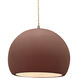 Radiance LED 12.25 inch Canyon Clay and Antique Brass Pendant Ceiling Light