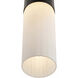 Fusion Collection - Cellini Family 32 inch Matte Black and Ribbed Opal Bath Bar Wall Light in 4, EVOLV