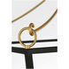 kate spade new york Carlyle 4 Light 21 inch Midnight Black / Burnished Brass Lantern Pendant Ceiling Light