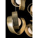 Riza 10 Light 12.2 inch Modern Brass Pendant Ceiling Light