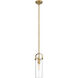 Restoration Pilaster 1 Light 5 inch Brushed Brass Mini Pendant Ceiling Light