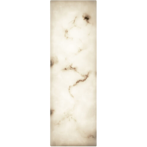 LumenAria Wall Sconce Wall Light in Brushed Brass, Faux Alabaster