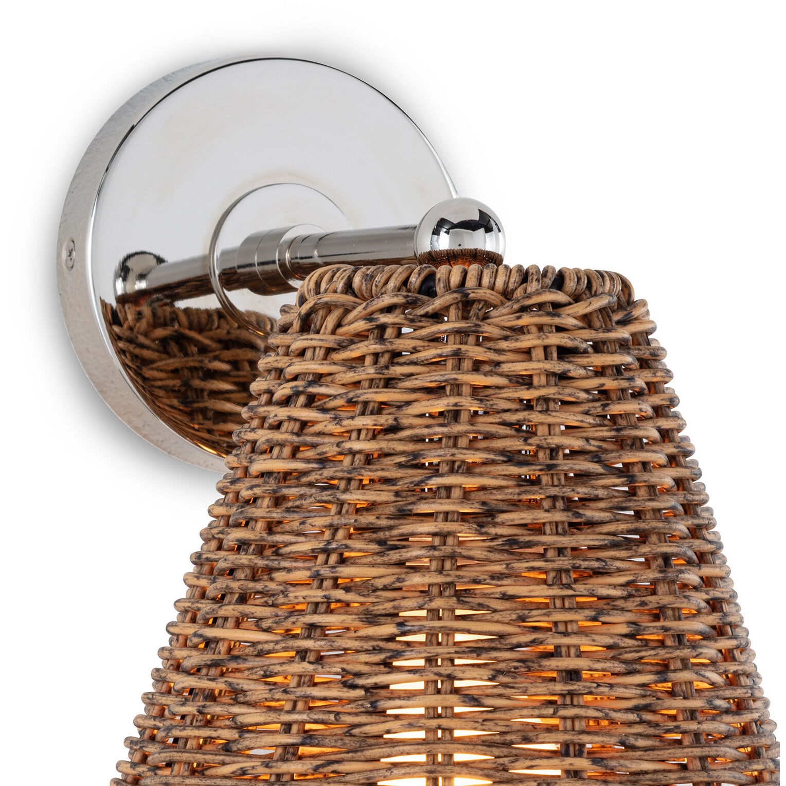 Kismet 1 Light 7.5 inch Polished Nickel Wall Sconce Wall Light, Hanging