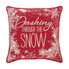 Holiday 18 X 18 inch Dark Red/White Pillow Cover