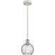Ballston Athens Water Glass 1 Light 6 inch White and Polished Chrome Mini Pendant Ceiling Light